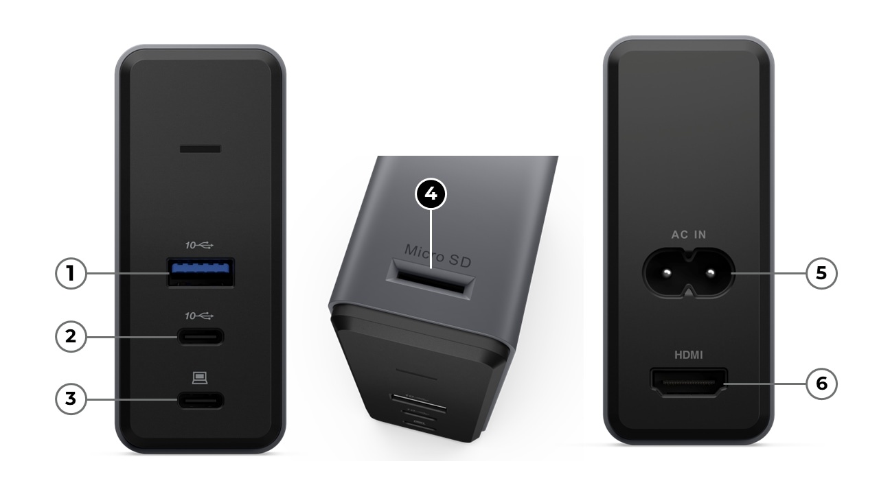 תחנת עגינה Lenovo Charging GaN Dock