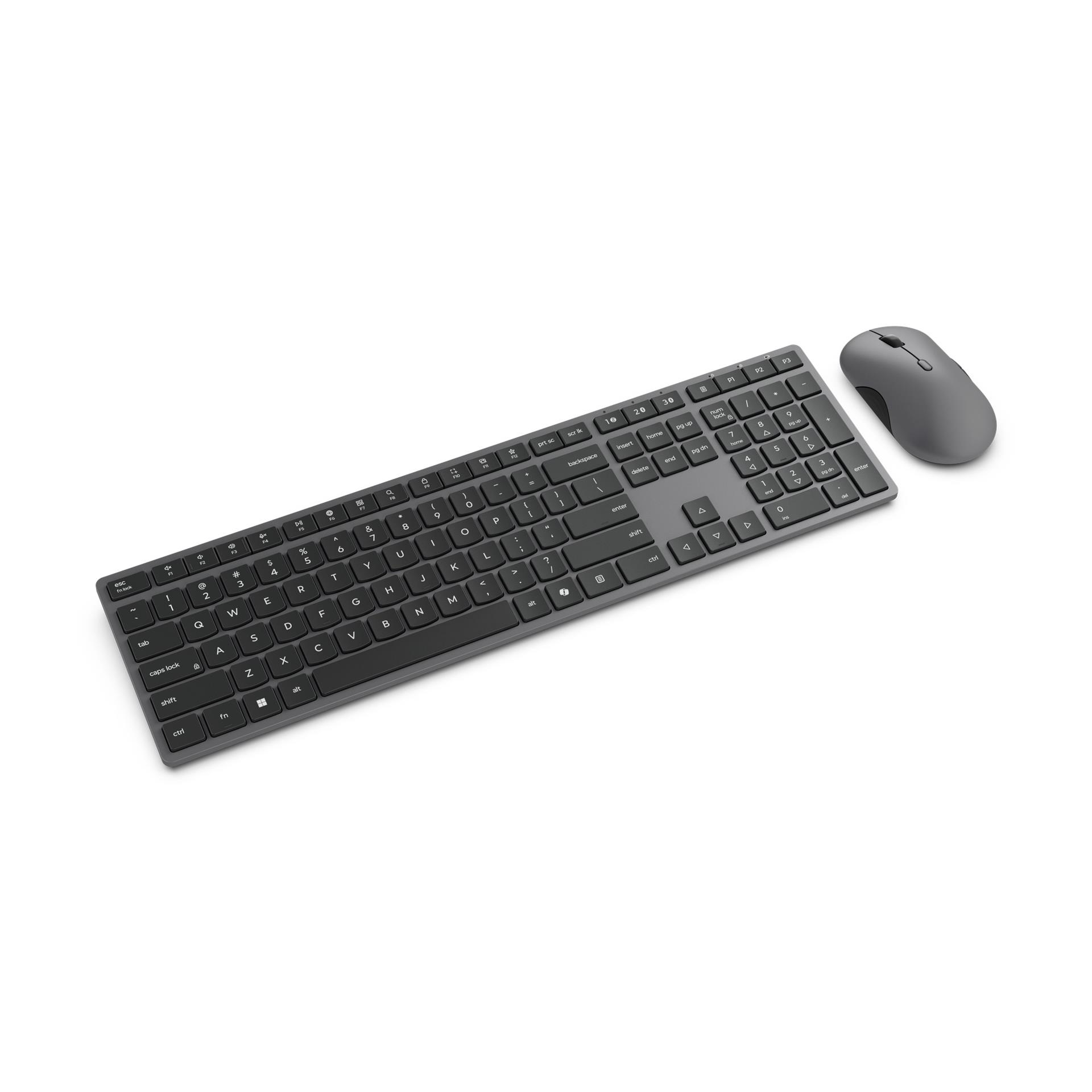 Lenovo 700 Modern Multi-Device Wireless Combo Luna Grey מבט צד