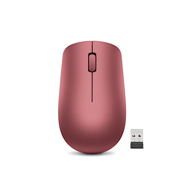 Lenovo 530 Wireless Mouse Cherry Red מבט צד