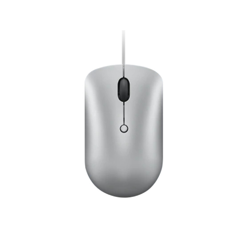 Lenovo 540 USB-C Wired Compact Mouse Cloud Grey מבט צד