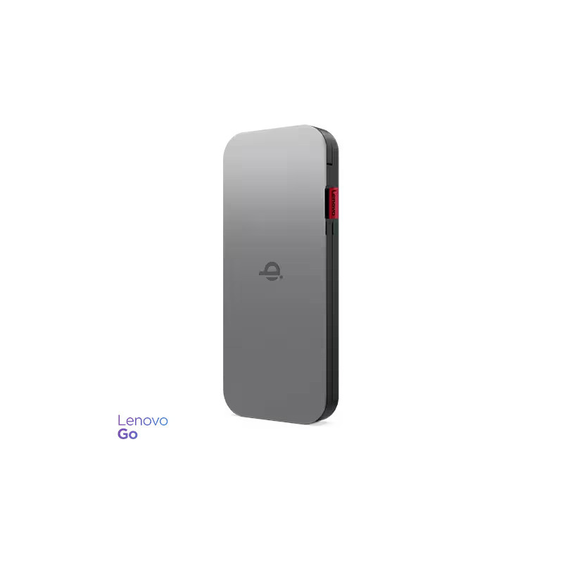 Lenovo Go Wireless Mobile Power Bank 10000mAh Storm Grey מבט צד