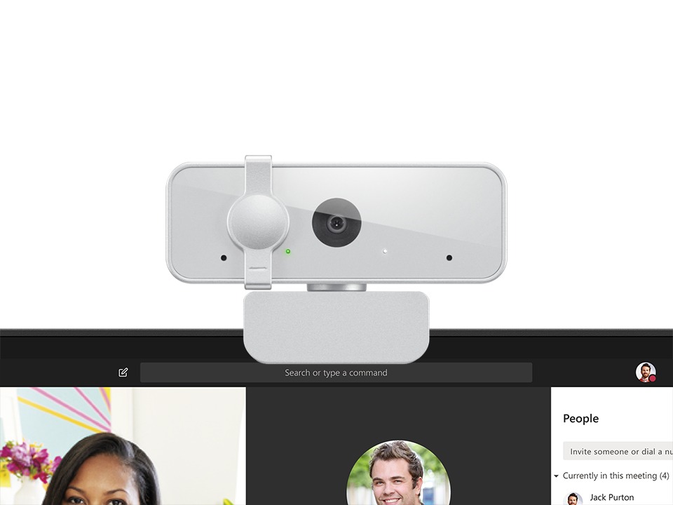 Lenovo 310 FHD Webcam White מבט צד